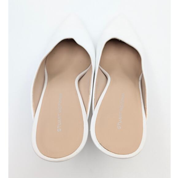 Stuart Weitzman Lula Pointed Toe Heel Pump Women's White Size US10B EU40.5 - Picture 5 of 13
